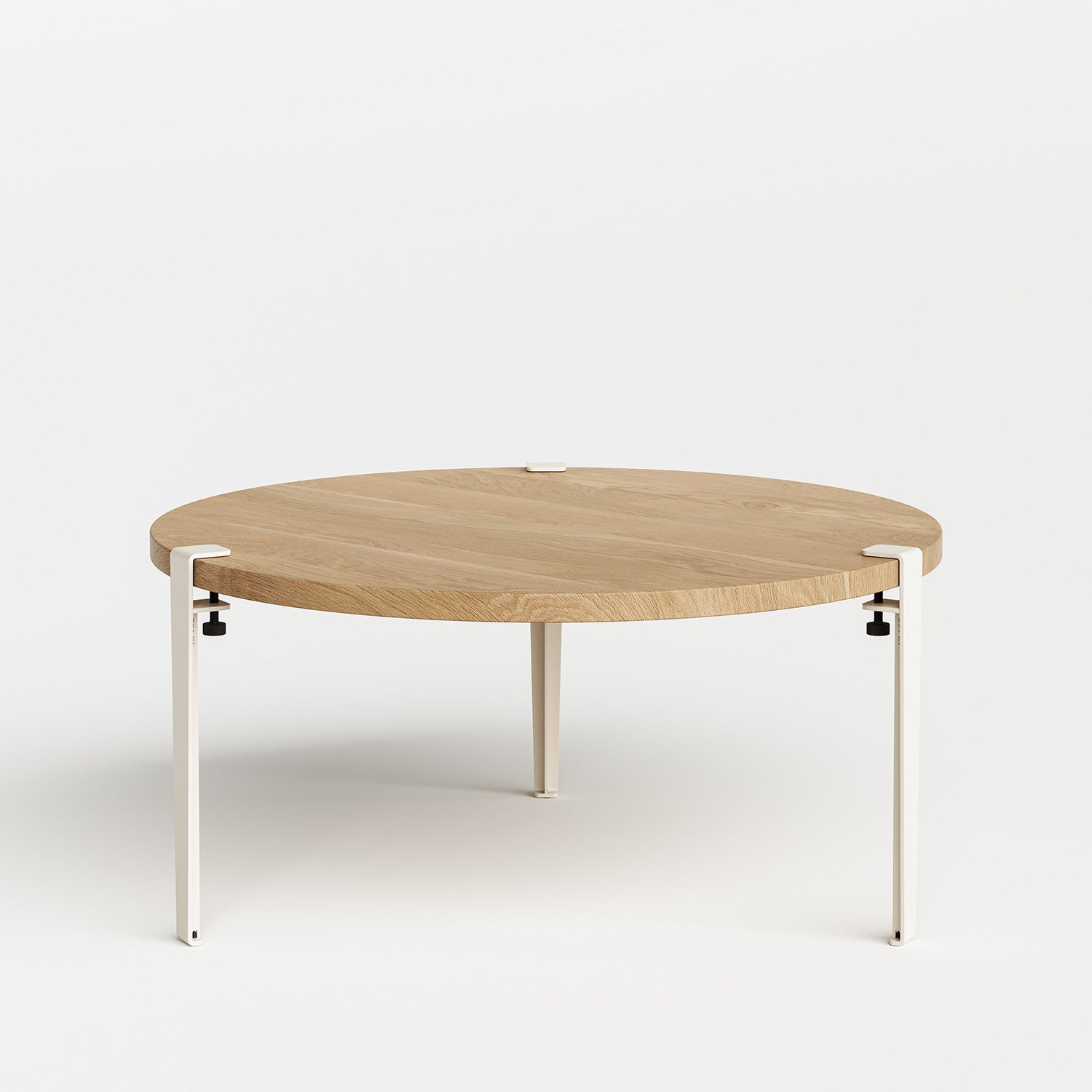 tiptoe-runder-couchtisch-90cm-massive-eiche-3-stahlbeine-43cm image 5