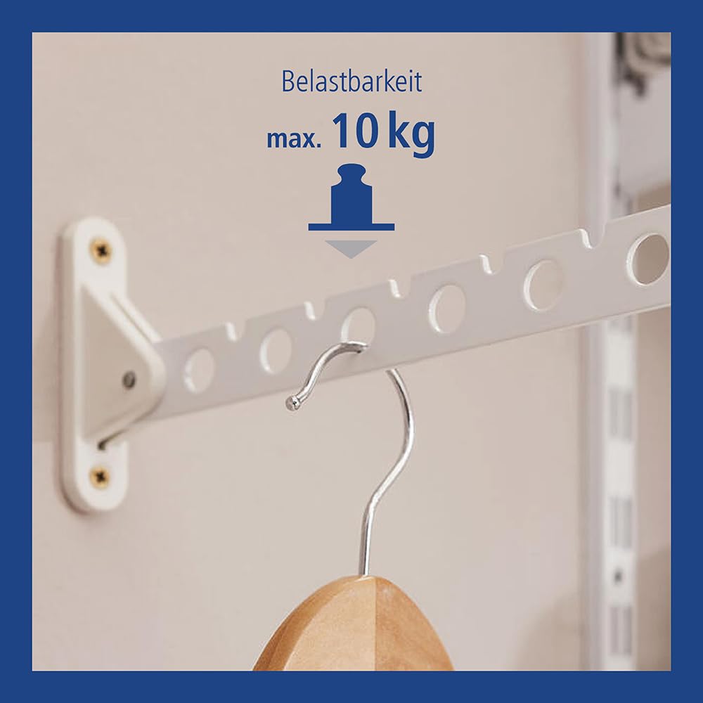 element-system-laura-kleiderl-fter-klappbare-wand-kleiderstange-300-mm-wei image 4