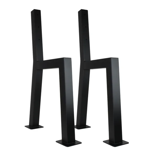 natural-goods-berlin-bankgestell-h-form-2er-set-diy-sitzbank-schwarz image 1