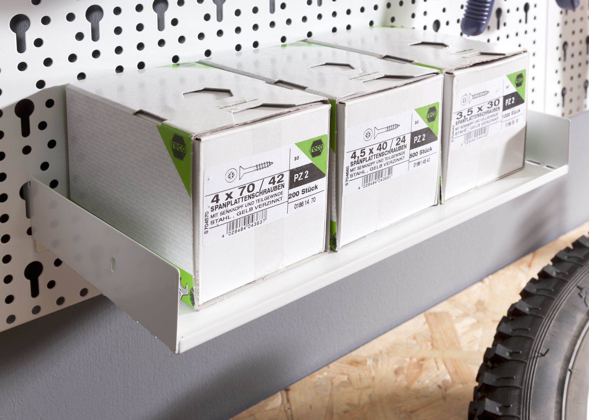 element-system-werkzeugablage-f-r-lochwand-310-x-150-x-40-mm-wei-2-st-ck image 2