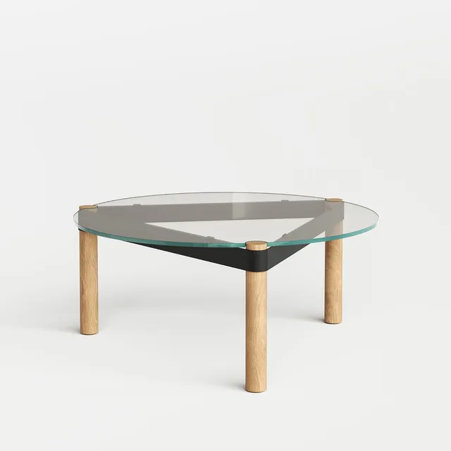 tiptoe-disc-runder-couchtisch-80cm-transparentes-glas image 1