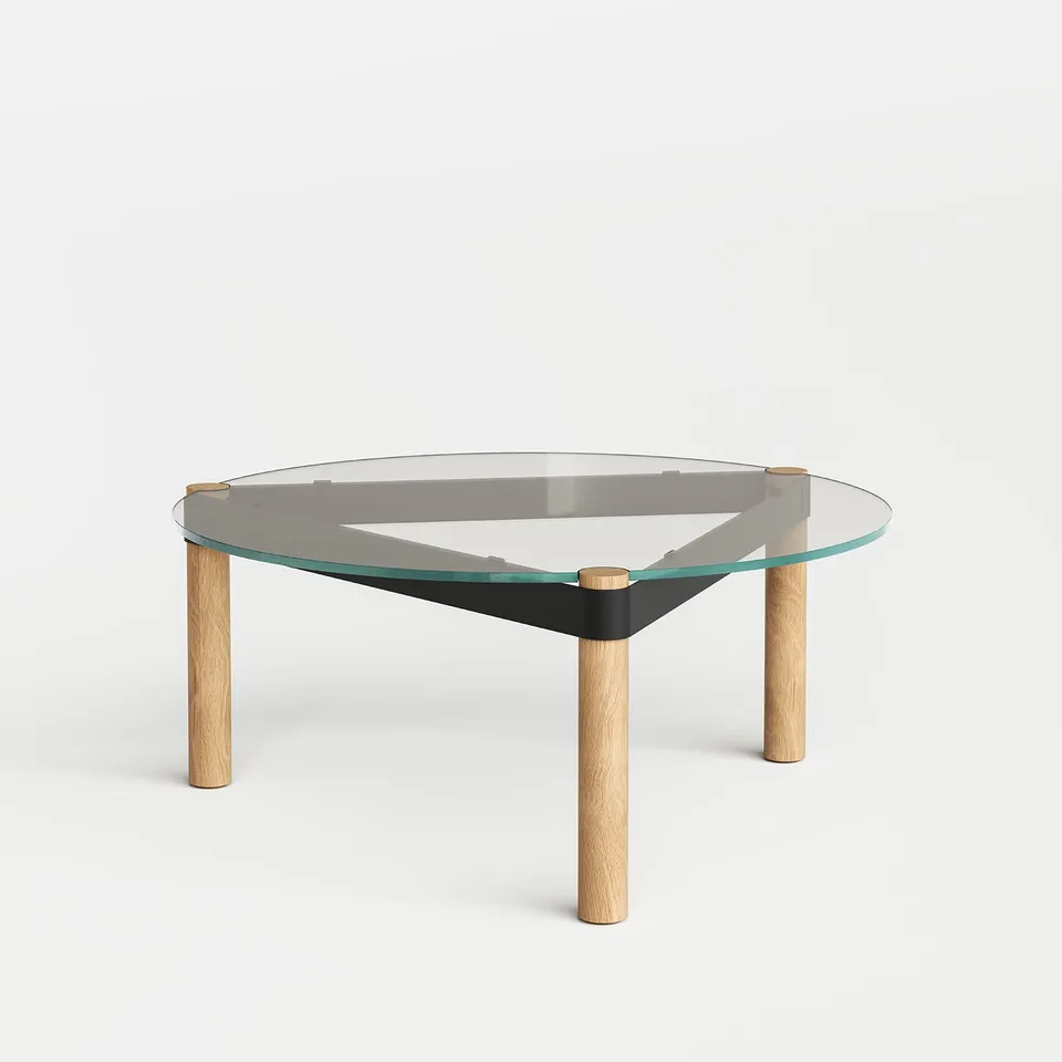 tiptoe-disc-runder-couchtisch-80cm-transparentes-glas image 1