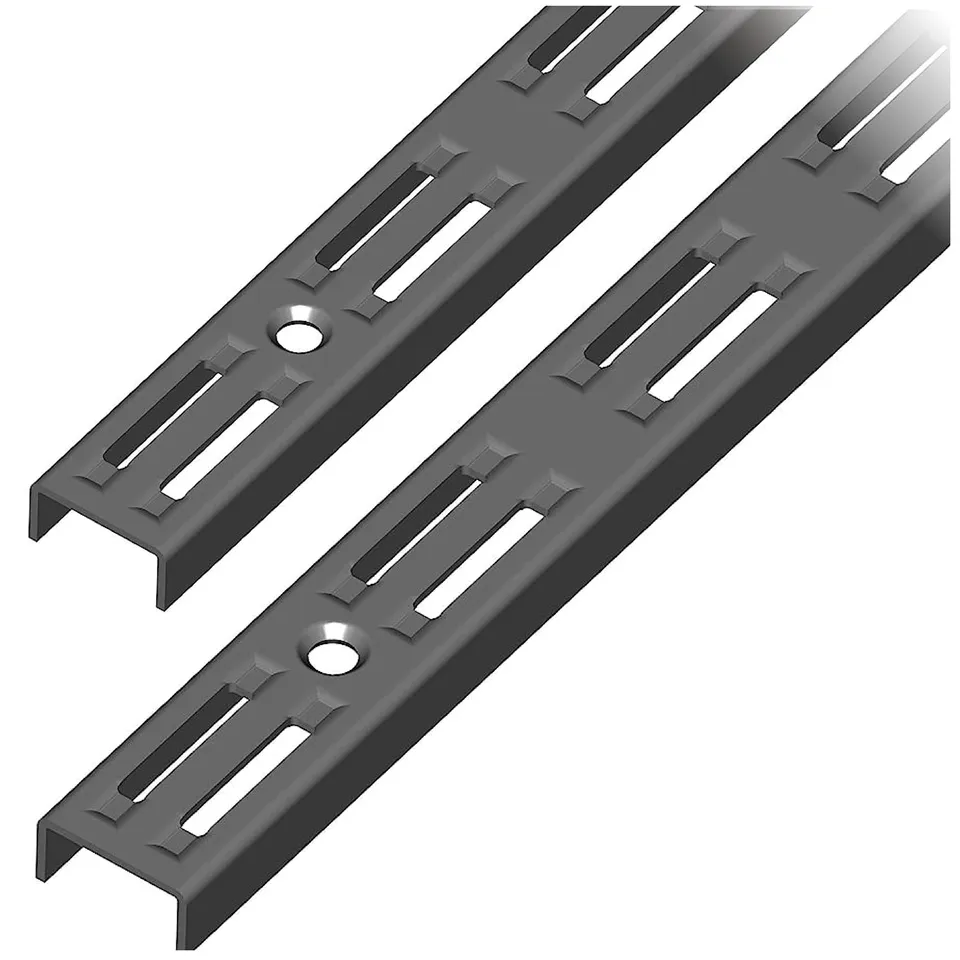 element-system-wandschiene-2-reihig-100-cm-regal-aufh-ngeschiene-stahl-schwarz-2 image 1