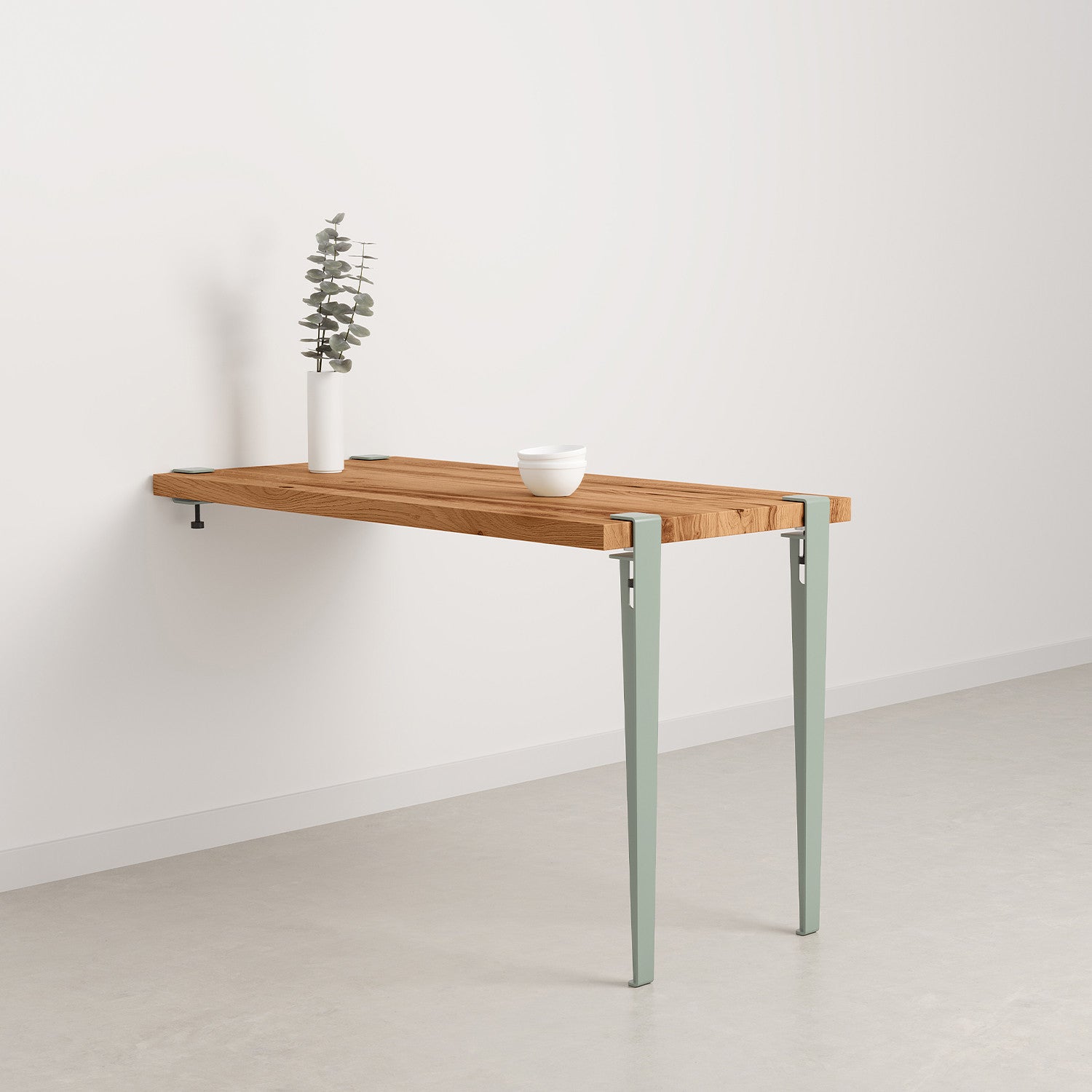 tiptoe-wand-esstisch-aus-recyceltem-altholz-mit-stahl-wandhalterung image 7