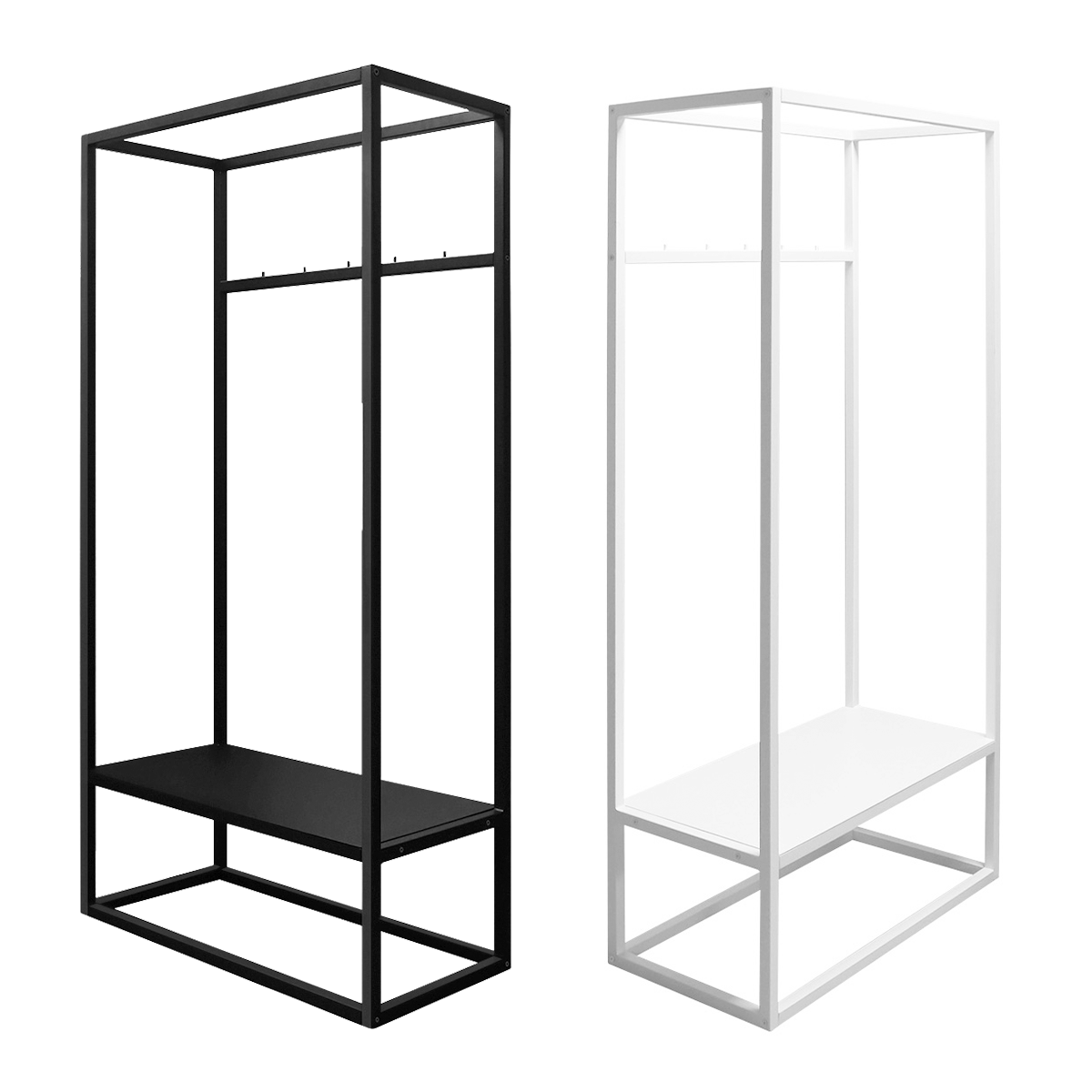 natural-goods-berlin-kleiderst-nder-quader-freistehende-garderobe-mit-haken-und- image 1