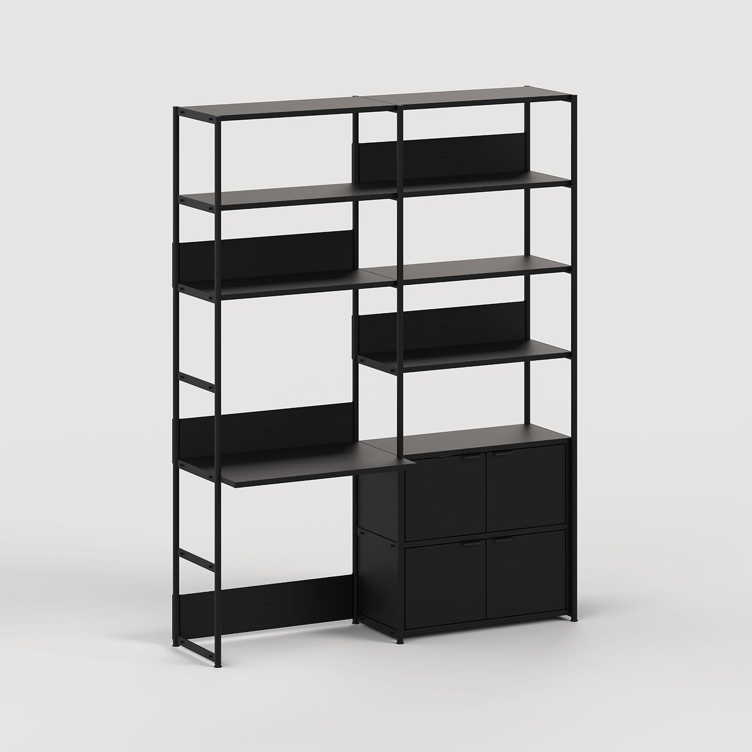 tiptoe-schreibtischregal-unit-h180-bis-215-x-b164cm-pulverbeschichteter-stahl image 1