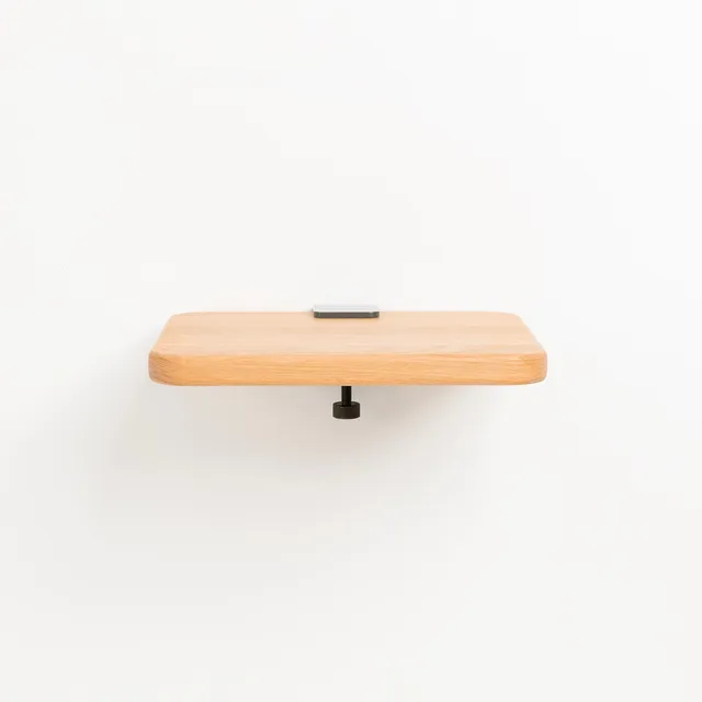 tiptoe-bracket-wandregal-massive-eiche-core-edition-edelstahl image 1