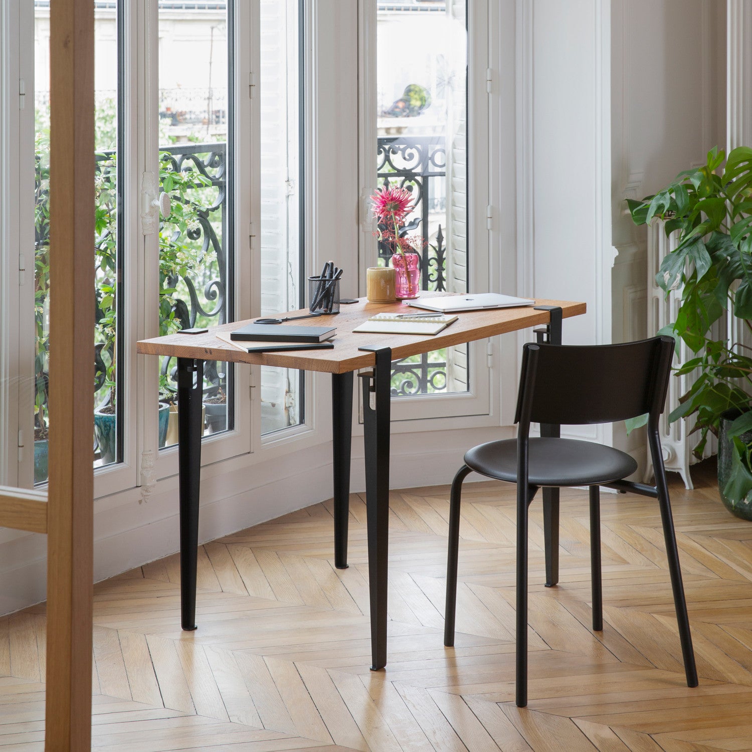 tiptoe-schreibtisch-120x60cm-recyceltes-altholz-mit-stahlbeinen image 2