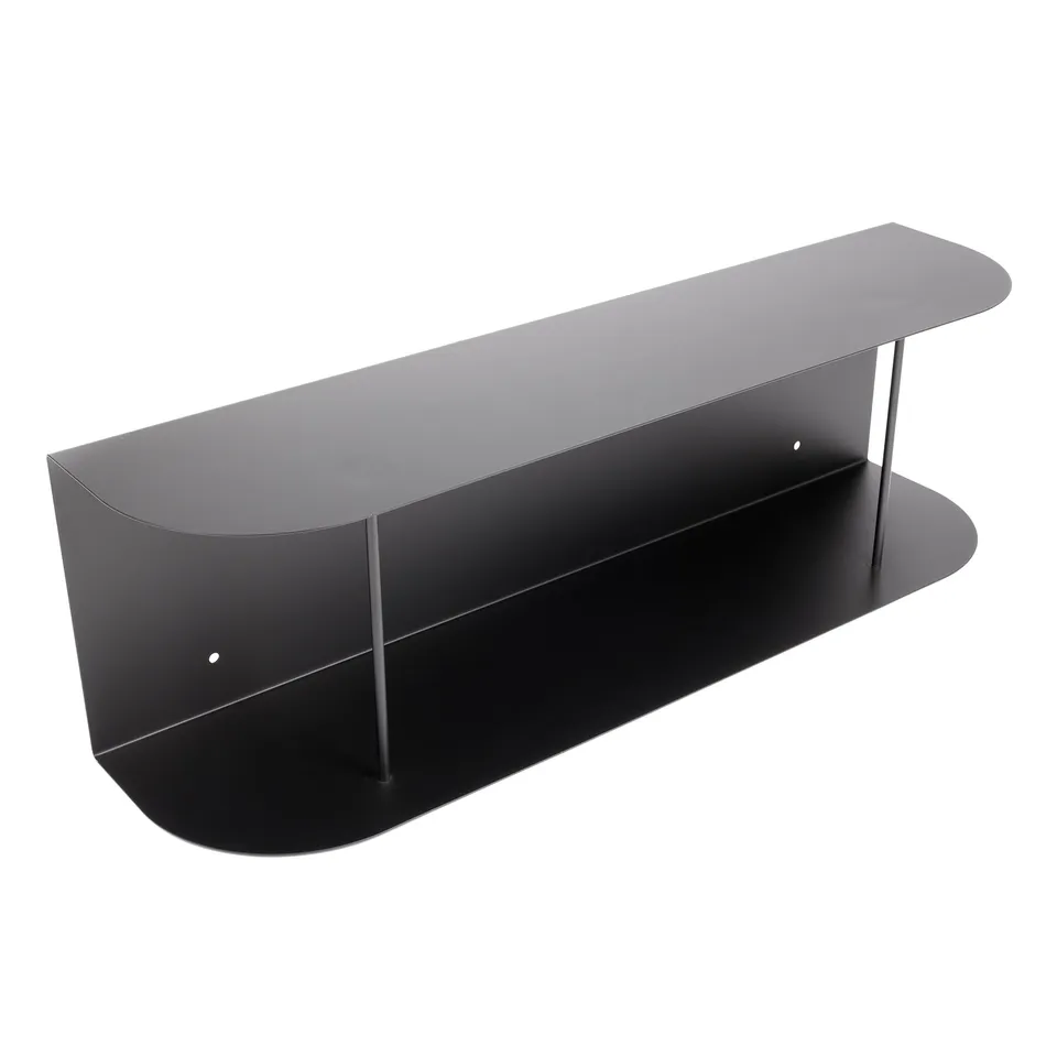 natural-goods-berlin-lean-wandregal-2-ebenen-schwarz-schmal image 1
