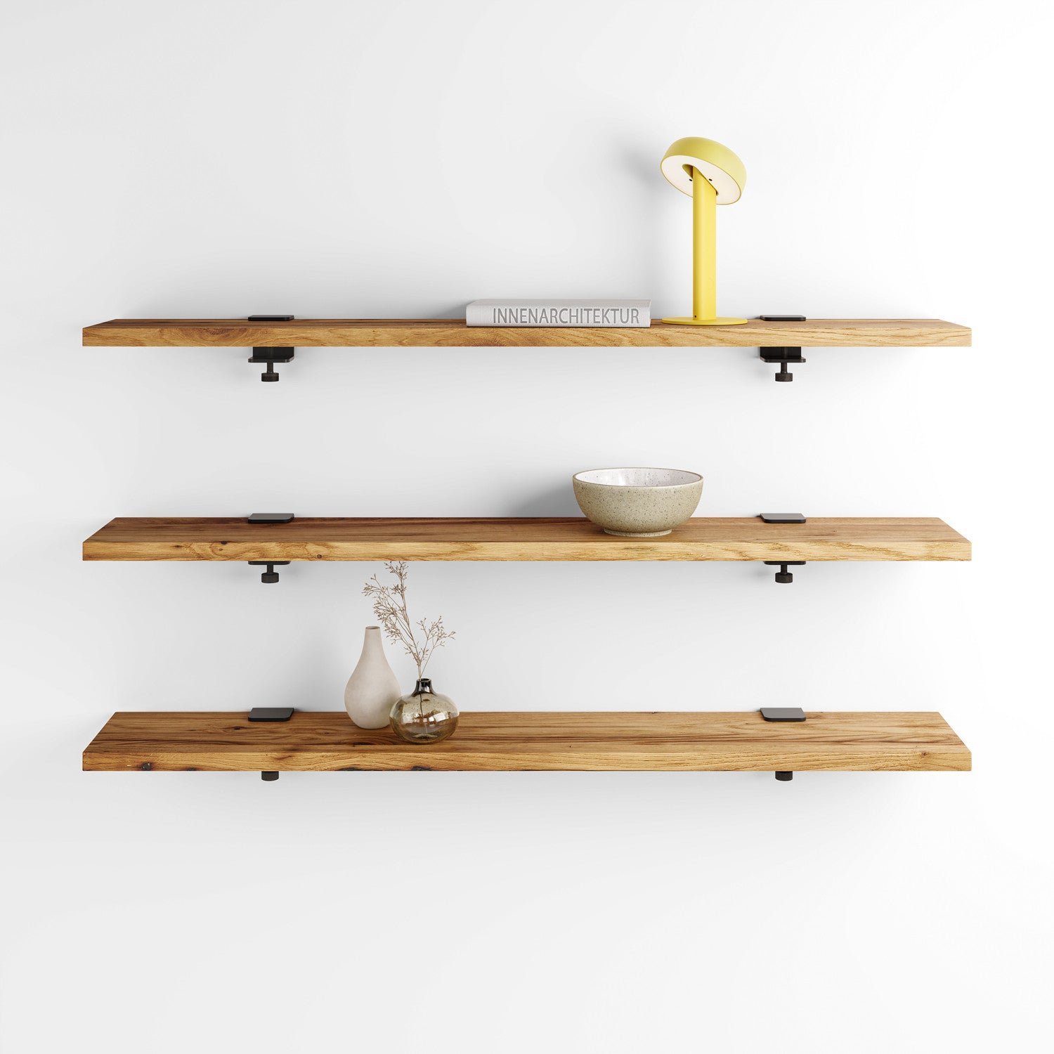 tiptoe-bracket-set-aus-3-wandregalen-altholz-recycelt-60-bis-150cm image 1