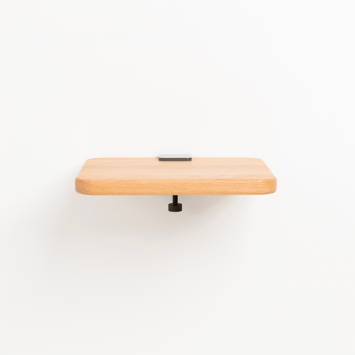 tiptoe-bracket-wandregal-massive-eiche-core-edition-edelstahl image 1