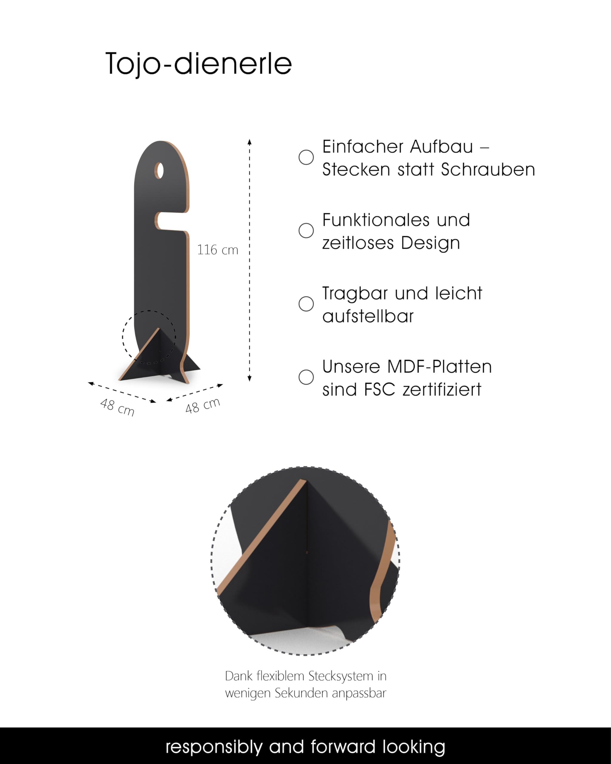 tojo-dienerle-stummer-diener-herrendiener-anthrazit-48x48x116-cm image 6