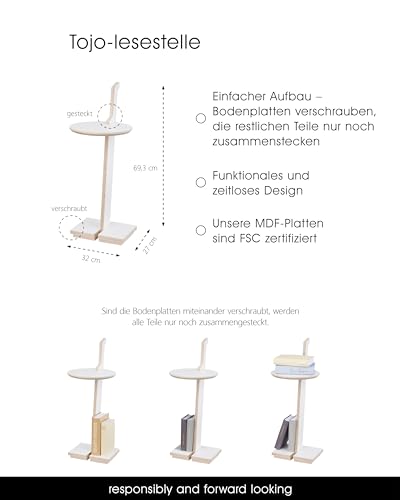tojo-lesestelle-mobiler-beistelltisch-rund-27-x-32-x-69-3-cm-wei image 8