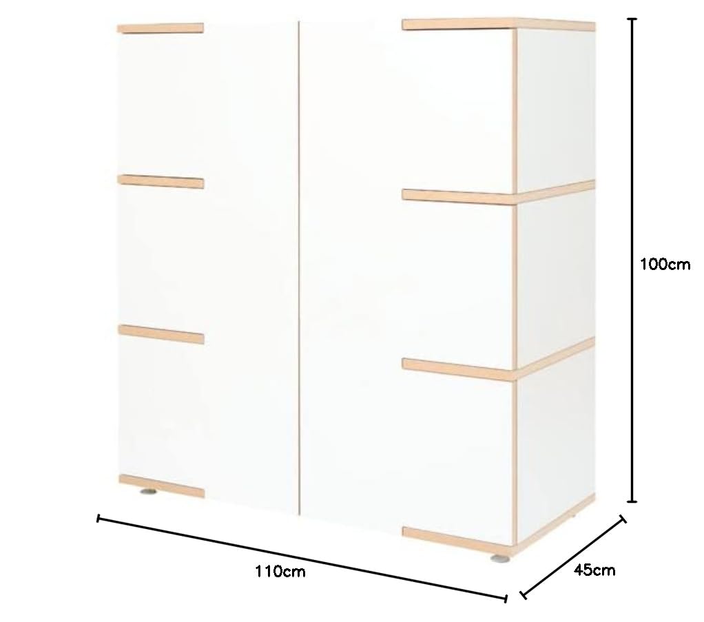 tojo-stau-side-holzschrank-100-x-45-x-110-cm-mdf-wei image 2