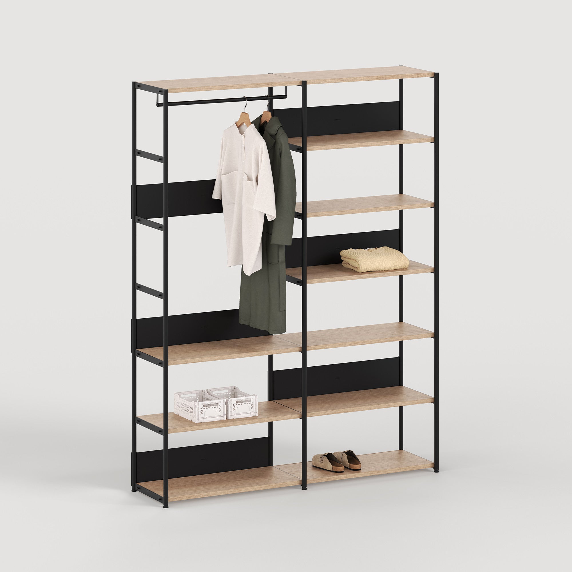 tiptoe-unit-kleiderschrank-h180-215-x-b164-cm-ko-zertifiziertes-holz image 2