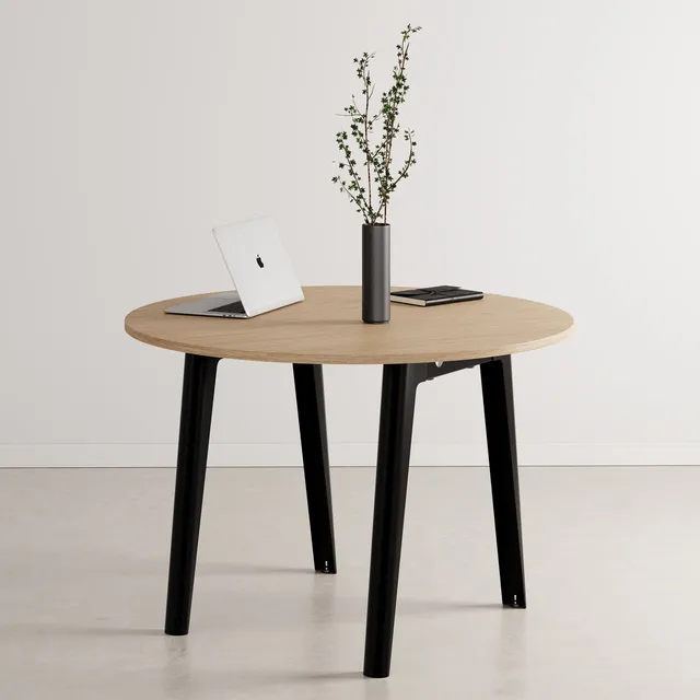 tiptoe-new-modern-runder-konferenztisch-110cm-holz-f-r-6-personen image 1
