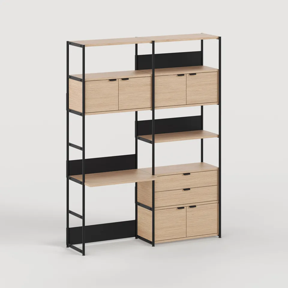 tiptoe-unit-schreibtischregal-h180-215-x-b164cm-ko-zertifiziertes-holz image 1