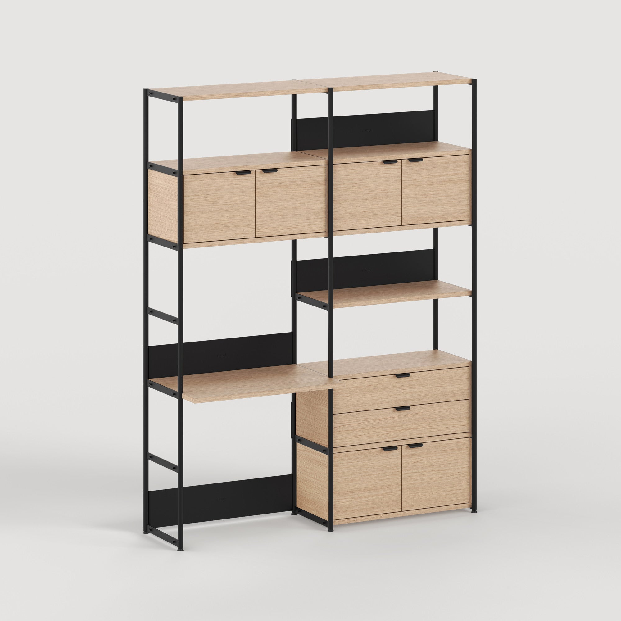 tiptoe-unit-schreibtischregal-h180-215-x-b164cm-ko-zertifiziertes-holz image 1