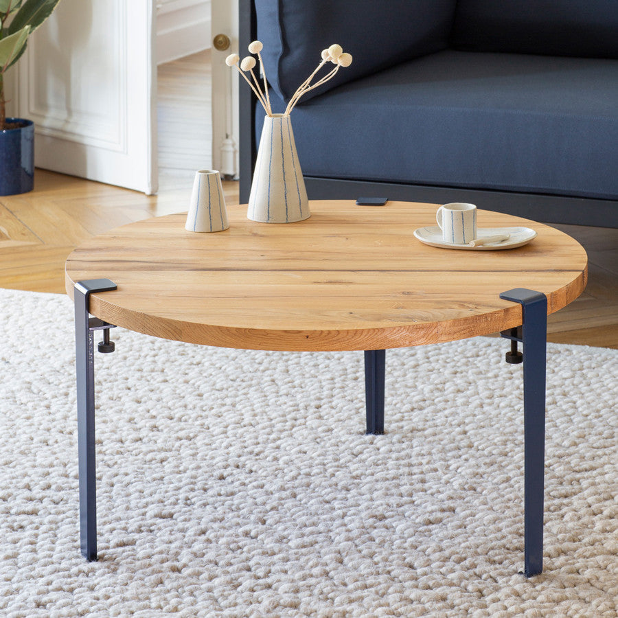 tiptoe-runder-couchtisch-80-cm-recyceltes-altholz-mit-3-stahlbeinen-43-cm image 3