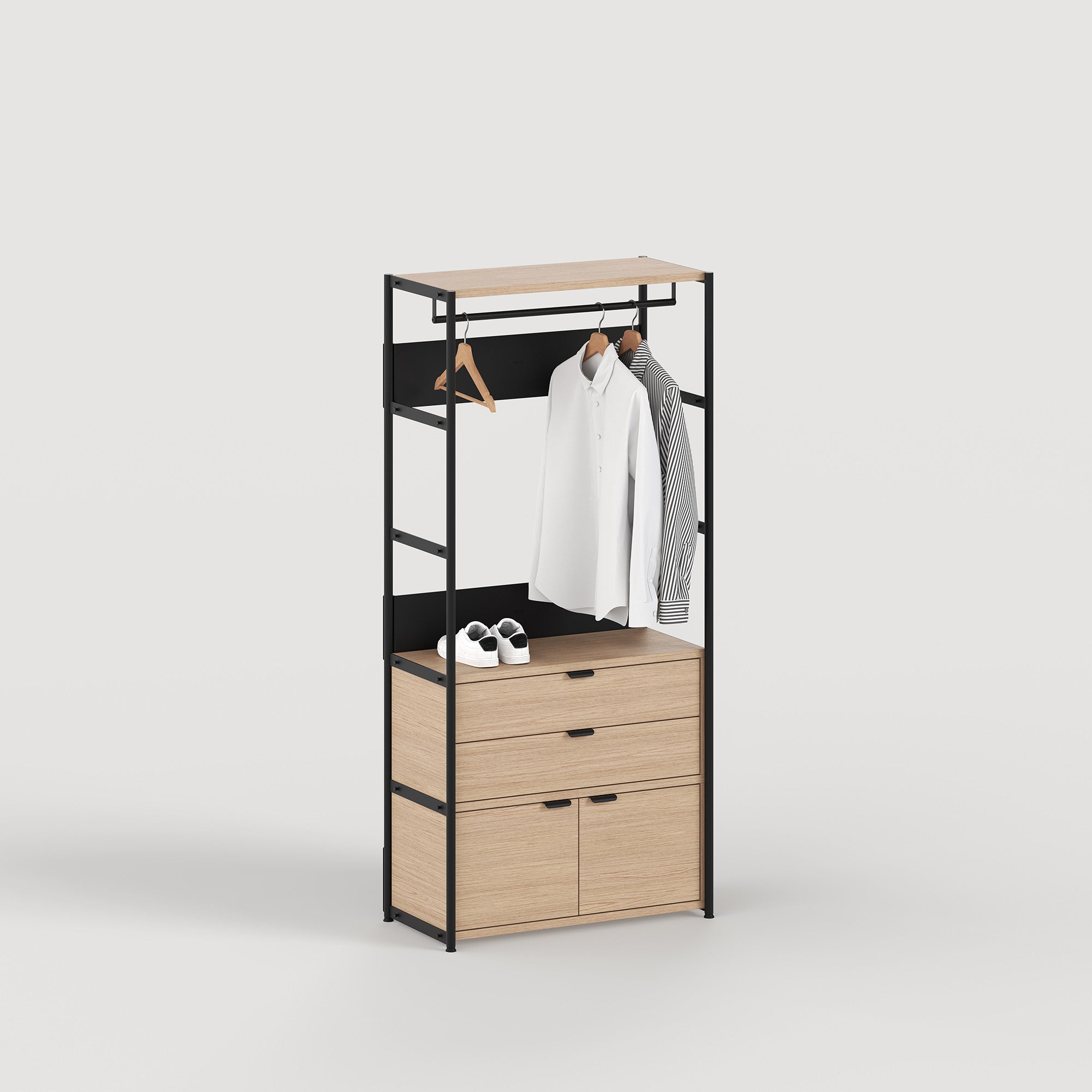 tiptoe-unit-kleiderschrank-h180-bis-215-x-b84-cm-ko-zertifiziertes-holz image 2