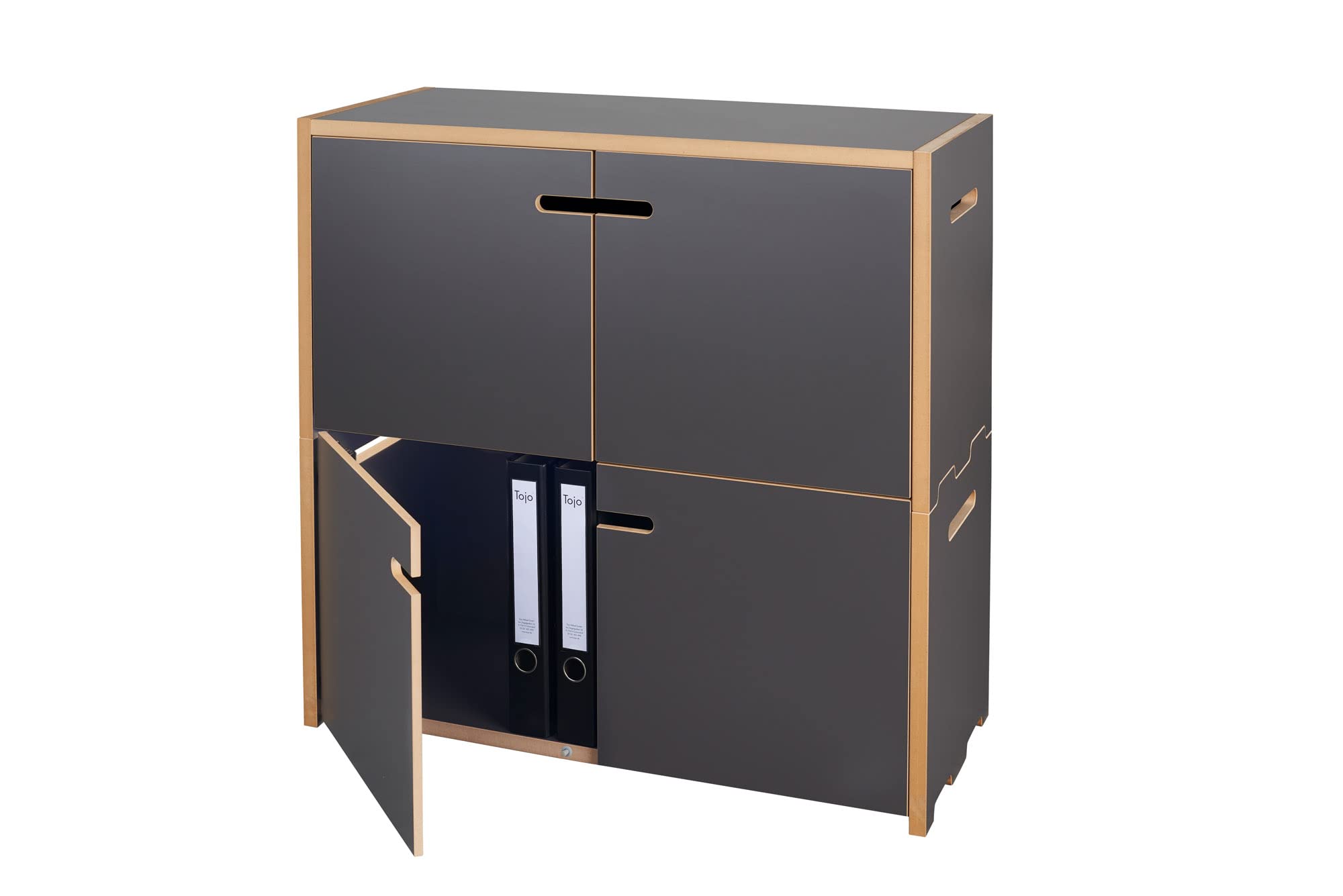 tojo-hochstapler-anbaumodul-mit-t-ren-mdf-regal-anthrazit image 3