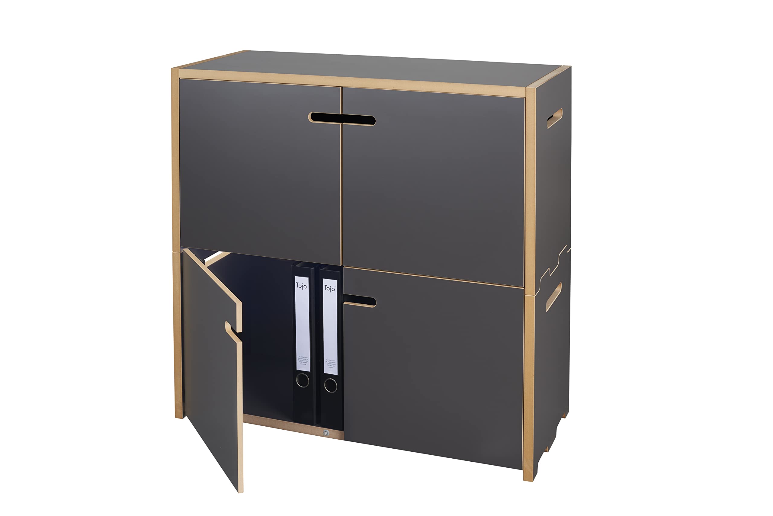 tojo-hochstapler-grundmodul-mit-t-ren-anthrazit-mdf-regal image 5