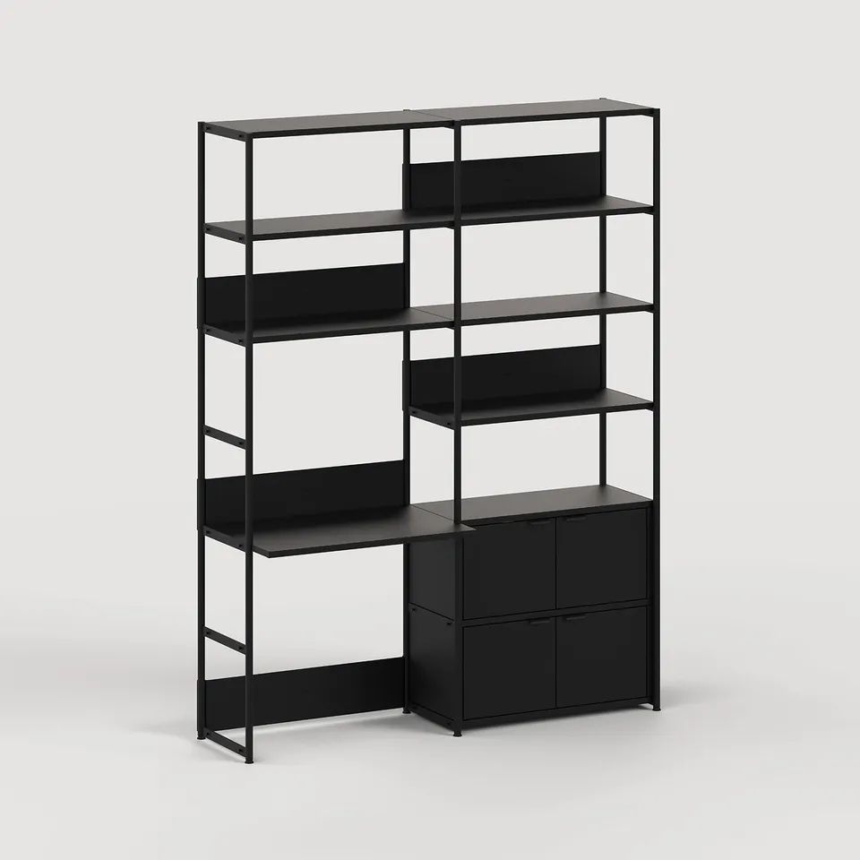 tiptoe-schreibtischregal-unit-h180-bis-215-x-b164cm-pulverbeschichteter-stahl image 1