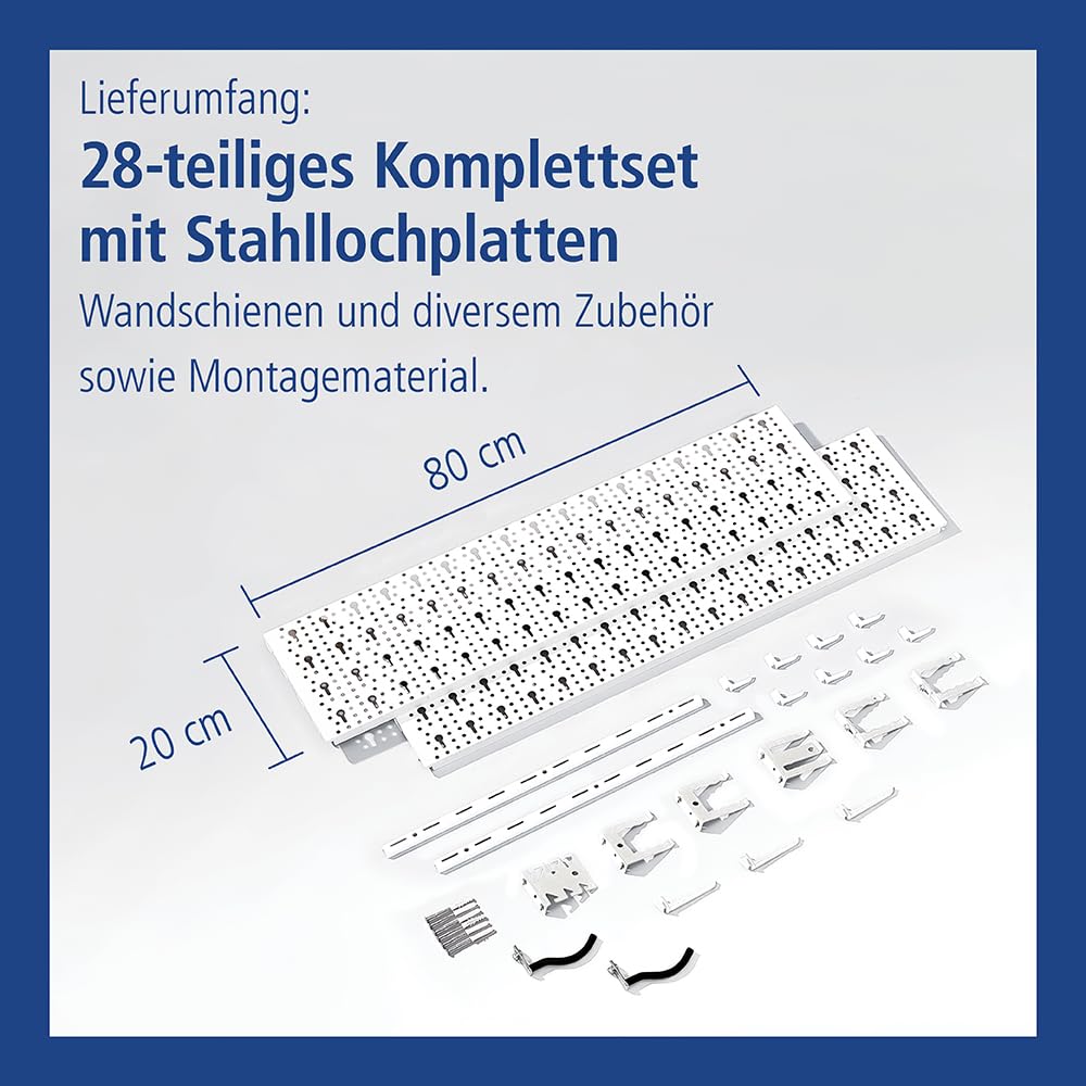 element-system-heimwerker-organizer-1-werkzeugwand-28-tlg-wei image 3