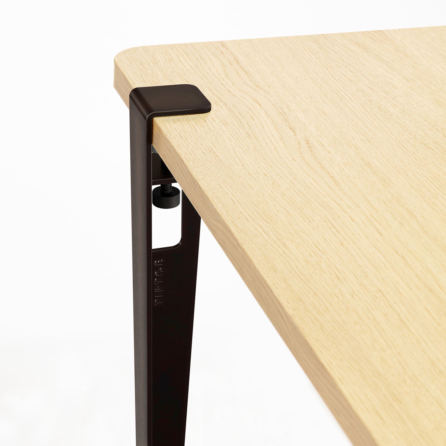 tiptoe-konsole-120x30cm-massive-eiche-75cm-stahlbeine image 4