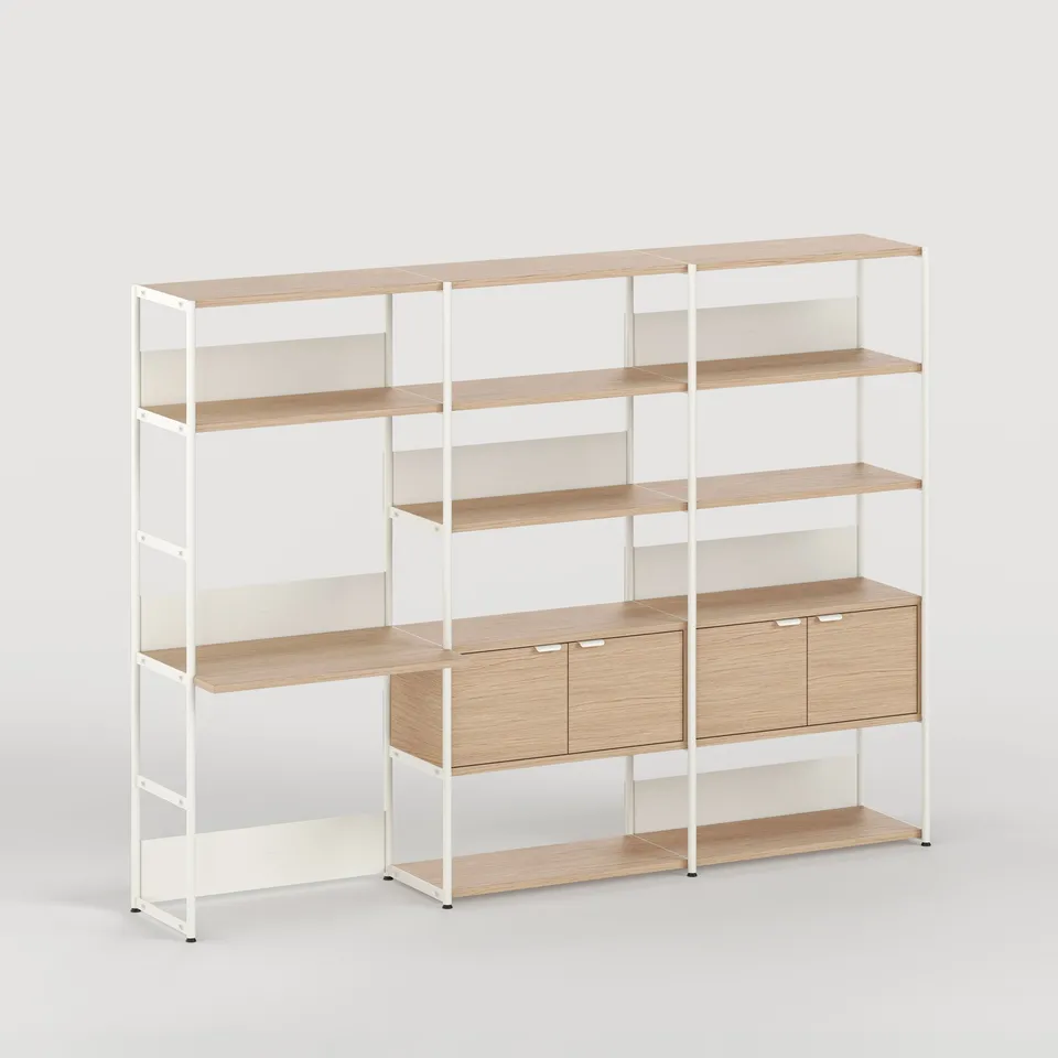 tiptoe-unit-schreibtischregal-h180-215-x-b244cm-ko-holz image 1