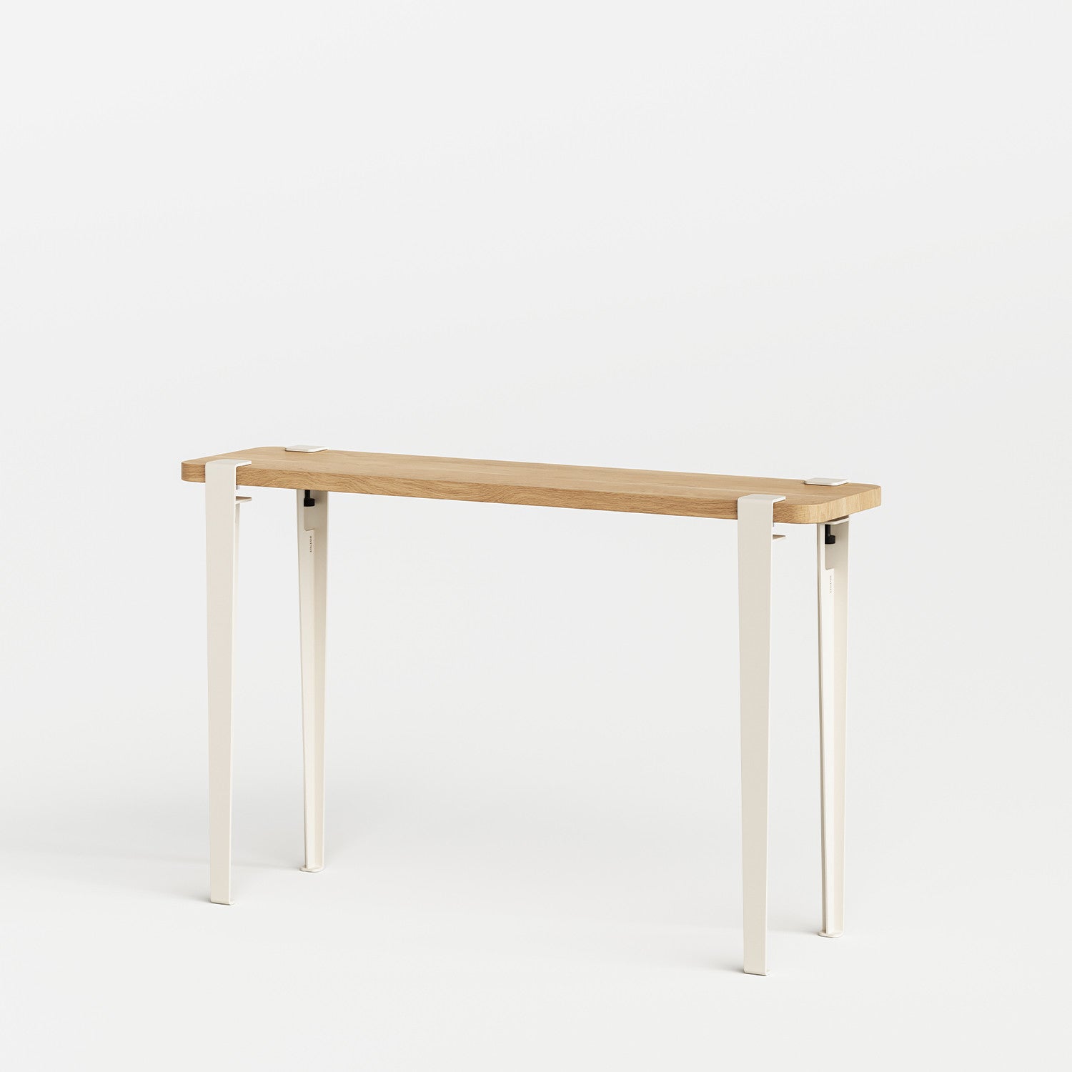 tiptoe-konsole-120x30cm-massive-eiche-75cm-stahlbeine image 5