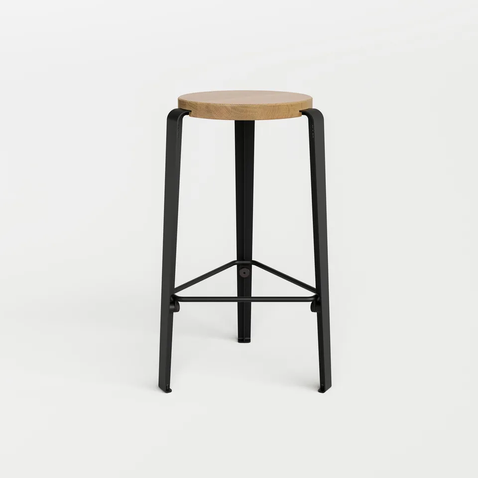tiptoe-barhocker-lou-massive-eiche-66-76-cm-stahlgestell image 1