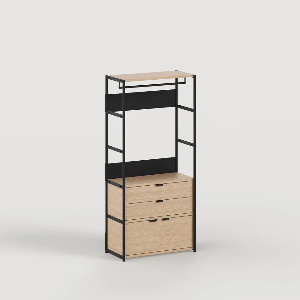 tiptoe-unit-kleiderschrank-h180-bis-215-x-b84-cm-ko-zertifiziertes-holz image 1