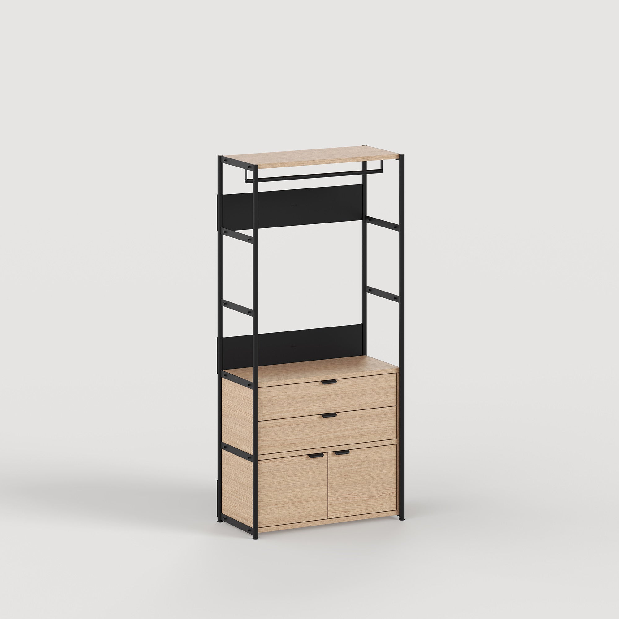tiptoe-unit-kleiderschrank-h180-bis-215-x-b84-cm-ko-zertifiziertes-holz image 1