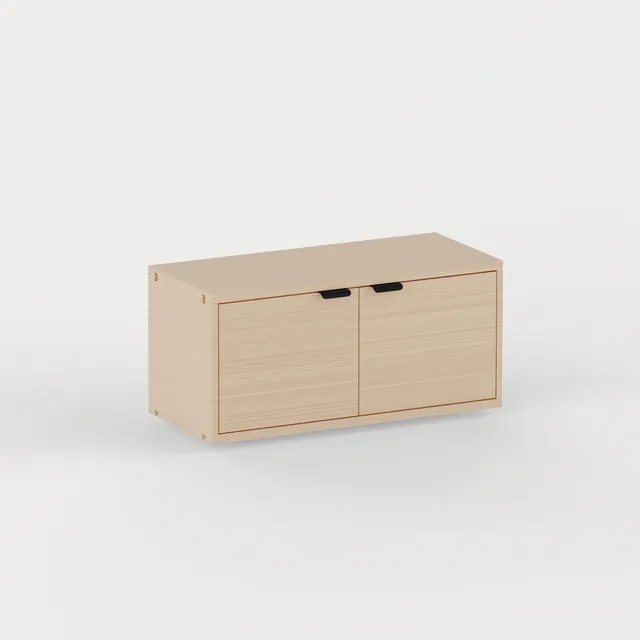 tiptoe-unit-t-ren-schubladen-und-kleiderstange-aus-holz image 1