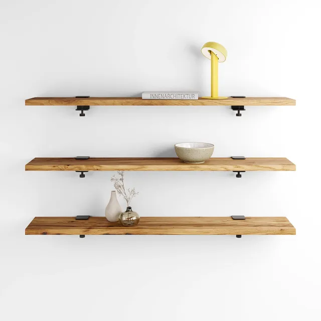 tiptoe-bracket-set-aus-3-wandregalen-altholz-recycelt-60-bis-150cm image 1