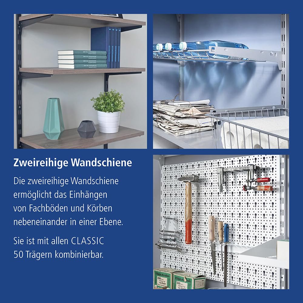 element-system-wandschiene-2-reihig-100-cm-regal-aufh-ngeschiene-stahl-schwarz-2 image 5