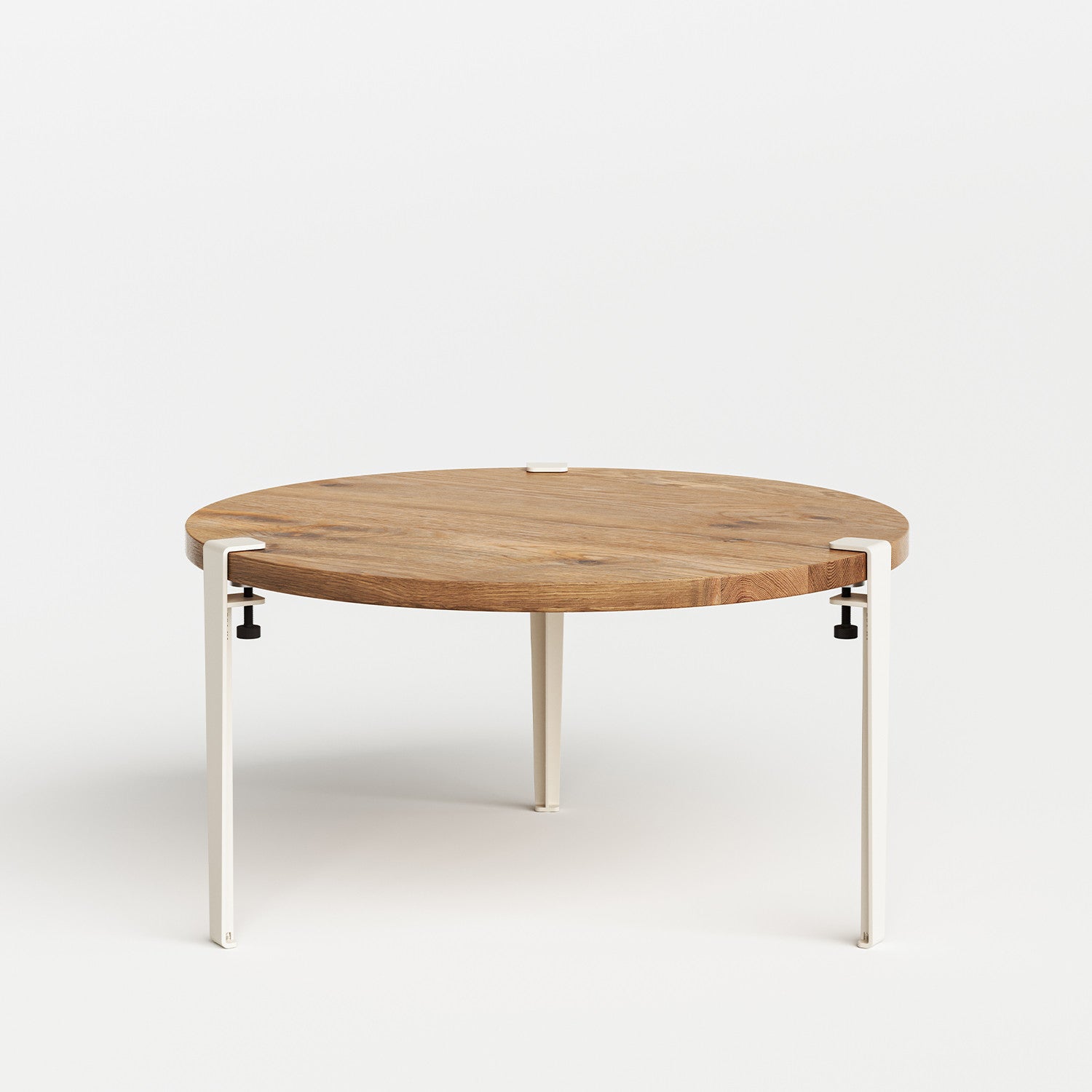 tiptoe-runder-couchtisch-80-cm-recyceltes-altholz-mit-3-stahlbeinen-43-cm image 1