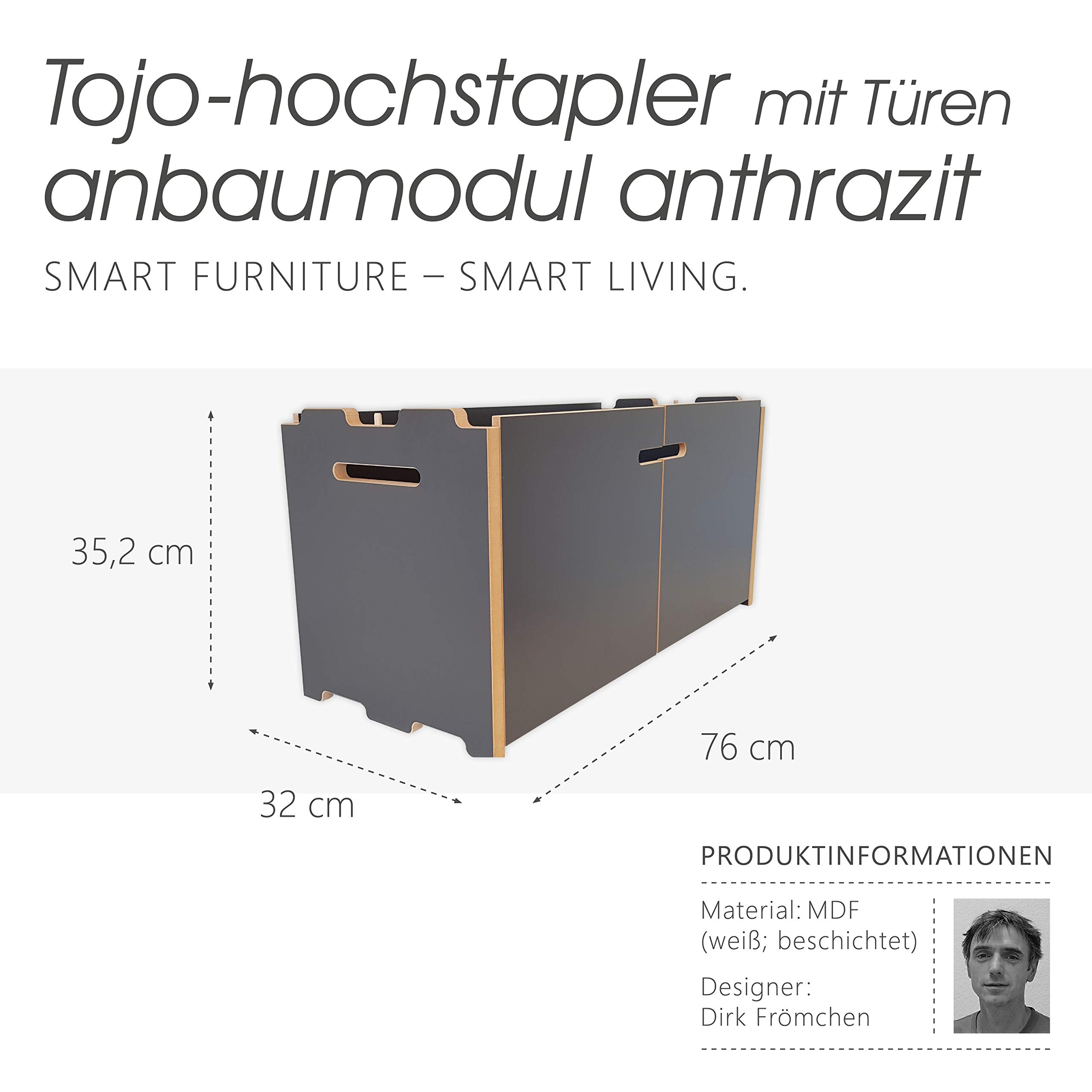 tojo-hochstapler-anbaumodul-mit-t-ren-mdf-regal-anthrazit image 2
