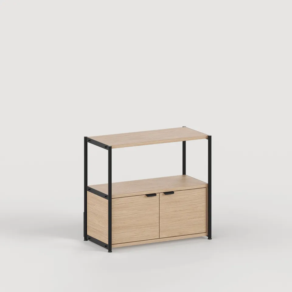 tiptoe-unit-regal-h75-85-x-b84cm-modulares-lowboard-holz-stahl image 1